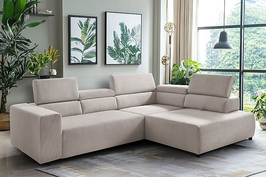 exxpo - sofa fashion Ecksofa »VITTORIO mit Komfortfunktionen, bequem und mo günstig online kaufen