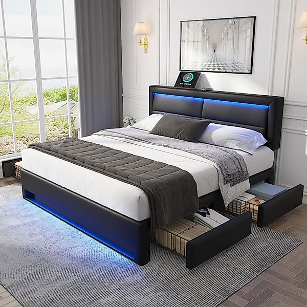 HAUSS SPOLE Polsterbett 160x200cm, mit USB-Anschluss, günstig online kaufen