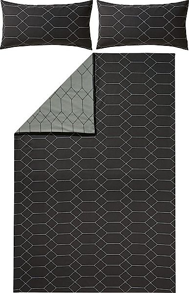 REDBEST Bettwäsche Wendebettwäsche, Biber, Grafik günstig online kaufen