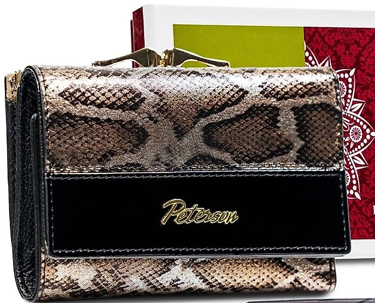 PETERSONⓇ Geldbörse Damen Brieftasche Leder Portmonee günstig online kaufen