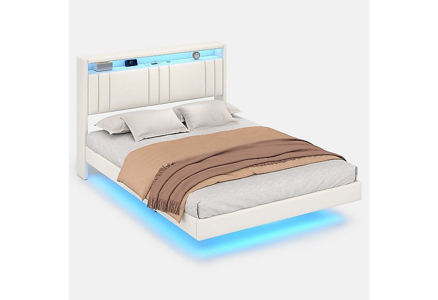 MSMASK Bettgestell Bett Bettgestell 140x200cm, Bettrahmen mit LED-Beleuchtu günstig online kaufen