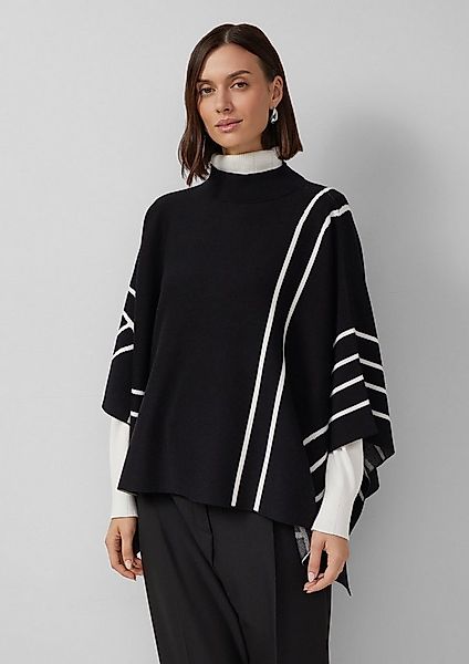 s.Oliver Poncho Strickjacke Strickponcho aus Viskosemix mit Stehkragen günstig online kaufen