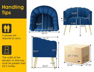 SEYNAR Stuhl Übergroßer Kürbis Akzentstuhl,Polsterstuhl,Samtstuhl,bequemer günstig online kaufen