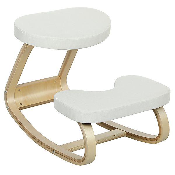HOMCOM Kniesitz, ergonomischer Schaukelholzstuhl, Kniesitz für Homeoffice, günstig online kaufen