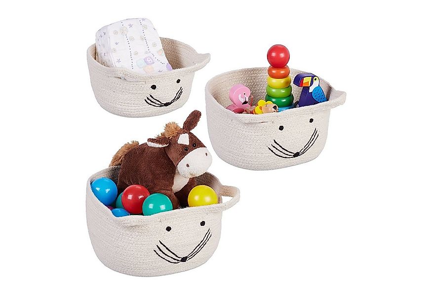 relaxdays Aufbewahrungskorb 3er Set günstig online kaufen