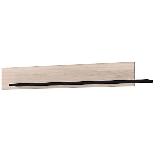 Germania Wandboard 180 cm x 25 cm x 20 cm Eiche Schwarz günstig online kaufen