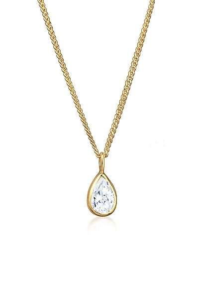 Elli Kette mit Anhänger Zirkonia Tropfen günstig online kaufen