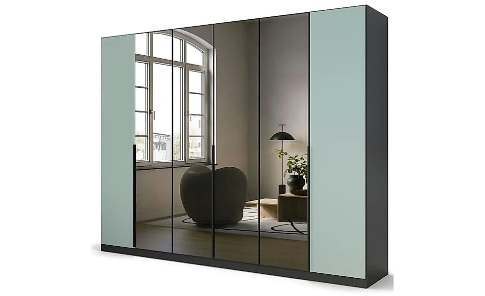 Drehtürenschrank  Skyla ¦ grau ¦ Maße (cm): B: 271 H: 210 Schränke > Kleide günstig online kaufen