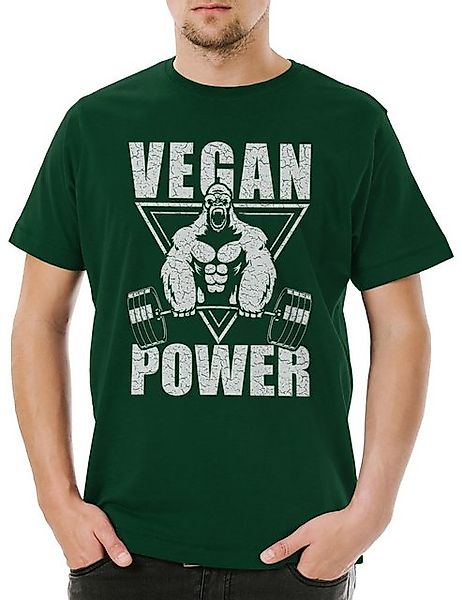 Urban Backwoods Print-Shirt Vegan Power Herren T-Shirt Veganer Speziesismus günstig online kaufen