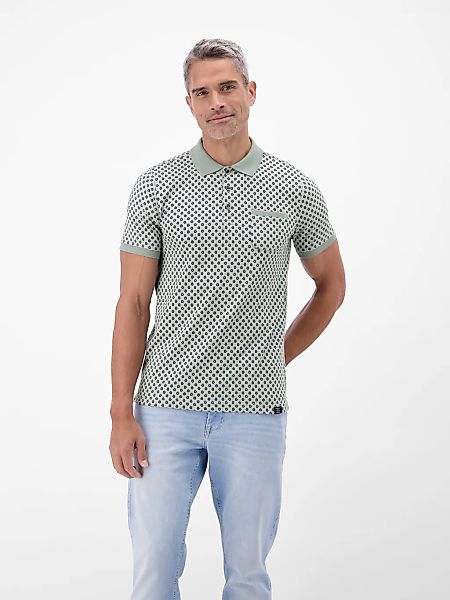 LERROS Poloshirt "Poloshirt in 2-Tone-Optik und All-over-Print" günstig online kaufen