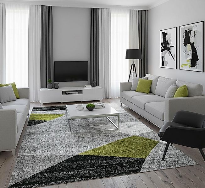 Vimoda Läufer Wohnzimmer Teppich Kurzflor, geometrisches Look, Rechteckig, günstig online kaufen