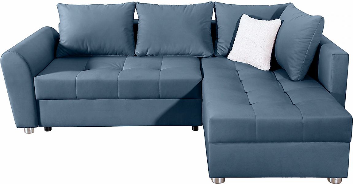 COLLECTION AB Ecksofa »Jana L-Form« inkl. Bettfunktion,Bettkasten und Bonne günstig online kaufen