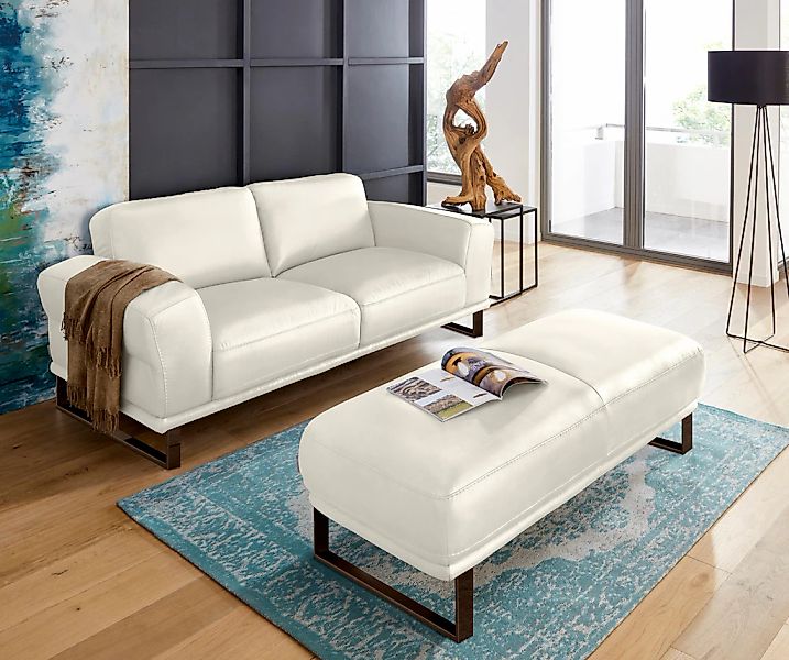 W.SCHILLIG Hocker "montanaa" mit Metallkufen in Bronze pulverbeschichtet, B günstig online kaufen