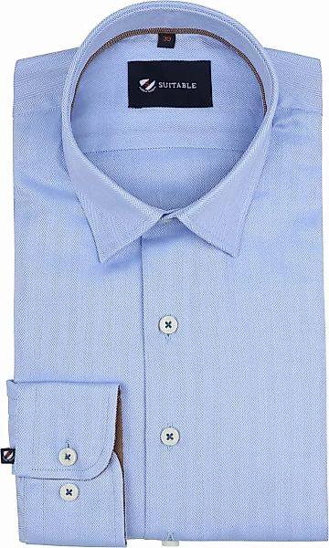 Suitable Hemd Herringbone Hellblau - Größe 40 günstig online kaufen