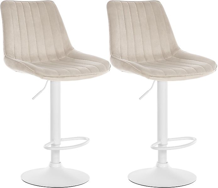 CLP Barhocker Toni Samt (2er Set, 2 St., 2er), drehbar und stufenlos höhenv günstig online kaufen