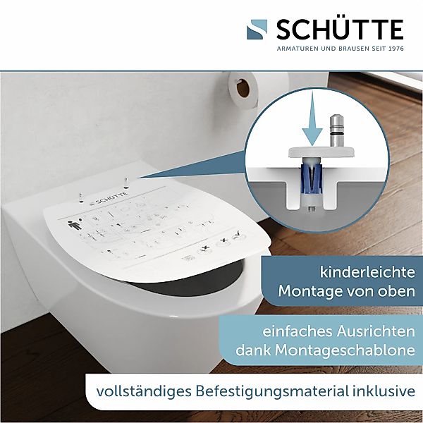 Schütte WC-Sitz »WHITE PREMIUM« Thermoplast, Absenkautomatik, Schnellversch günstig online kaufen