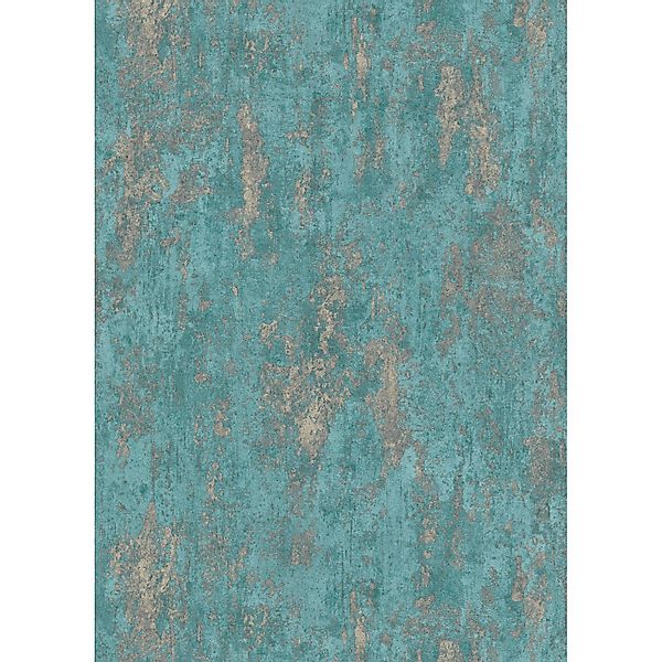 Erismann Vliestapete Casual Chic 10,05 m x 0,53 m Betonoptik Türkis günstig online kaufen