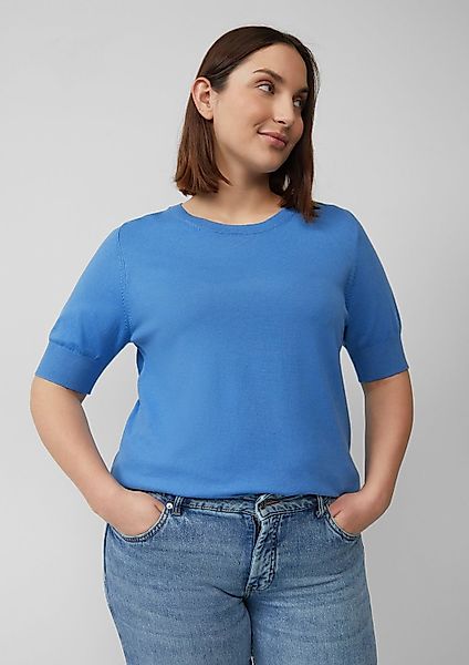s.Oliver Strickpullover CURVE (1-tlg) kurzarm, Rundhals, günstig online kaufen