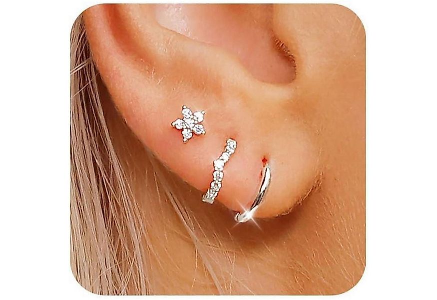 LuxusKollektion Schmuckset Funia Ohrringe Set Silber Gold 925 Vergoldet Zir günstig online kaufen