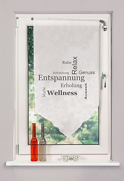 HOME WOHNIDEEN Scheibengardine AUSZEIT, Stangendurchzug (1 günstig online kaufen