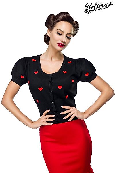 BELSIRA Langmantel Belsira - Herzchen Strickjacke günstig online kaufen