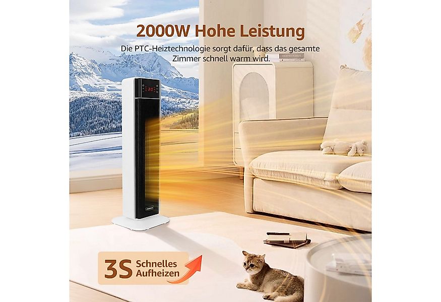 Aigostar Keramikheizlüfter Energiesparend PTC Heizlüfter mit Thermostat Hei günstig online kaufen