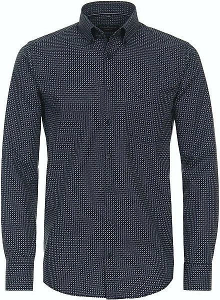 Casa Moda Freizeithemd Druck Navy - Größe XXL günstig online kaufen