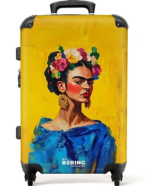 NoBoringSuitcases.com© Hartschalen-Trolley mit leuchtende Räder - Frau mit günstig online kaufen