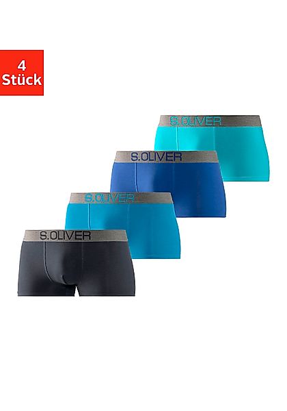 s.Oliver Hipster Packung, 4 Stk. tlg., knapp sitzende Boxershorts für Herre günstig online kaufen
