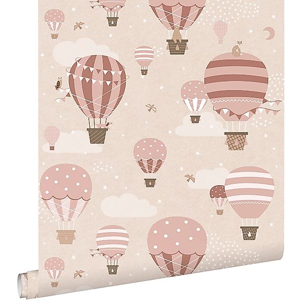 ESTAhome Tapete Luftballons Rosa 50 x 900 cm günstig online kaufen