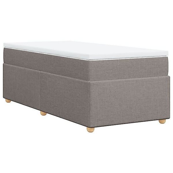 vidaXL Bett Boxspringbett mit Matratze Taupe 90x190 cm Stoff günstig online kaufen