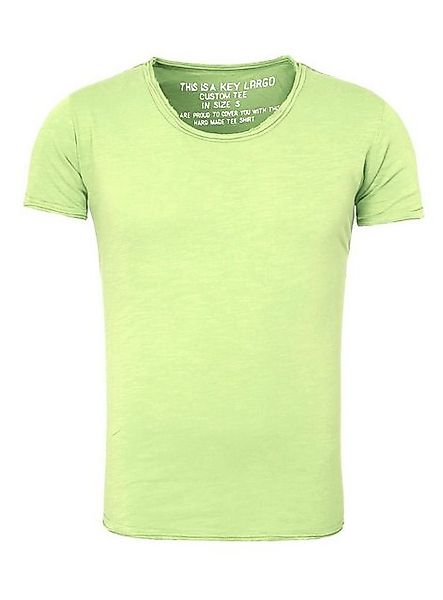 Key Largo T-Shirt Bread vintage Look uni Basic T00621 Rundhalsauschnitt uni günstig online kaufen
