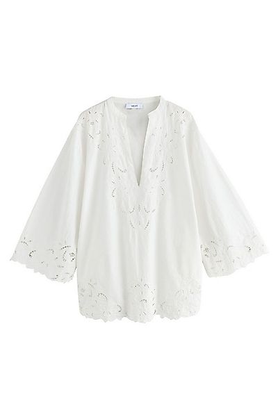 Next Strandkleid Kaftan-Cover-up mit Lochstickerei aus Baumwolle (1-tlg) günstig online kaufen