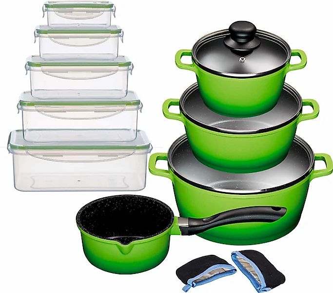 KING Topf-Set »ALUGUSS«, Aluminiumguss, (Set, 19 tlg., je 1 Kochtopf 16/20/ günstig online kaufen