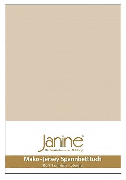 Janine Janine Spannbetttuch Mako-Feinjersey 5007 sand (29) Größe:  200x200 günstig online kaufen