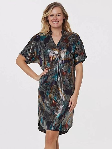 Sarah Kern Kaftan Kleid Figurumspielend mit Spiegelpaillettenverzierung günstig online kaufen