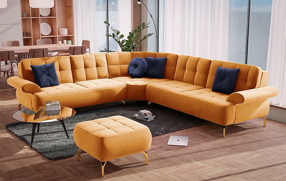 sit&more Ecksofa "Orient 1 L-Form", inkl. 4 Zierkissen mit Strass-Stein, go günstig online kaufen