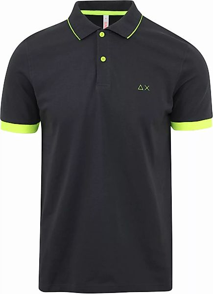Sun68 Poloshirt Stripe Neongelb-Anthrazit - Größe M günstig online kaufen