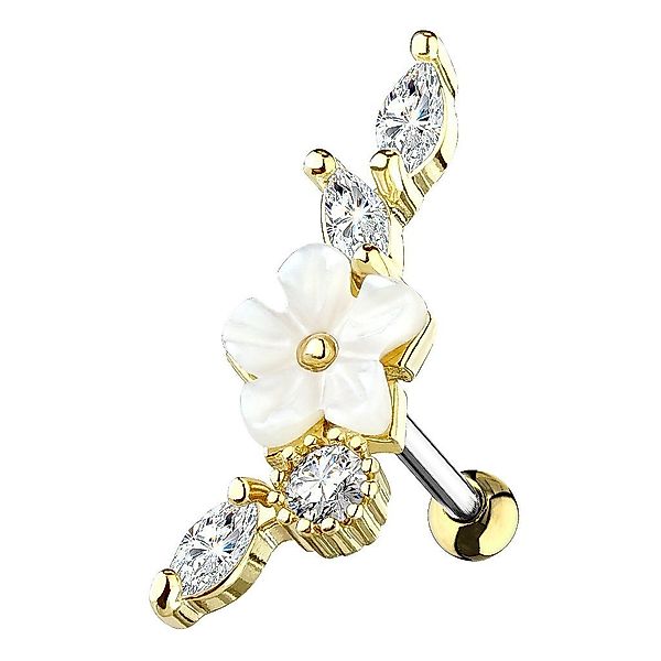 Taffstyle Piercing-Set Knorpel Ohrstecker Vintage Blume günstig online kaufen