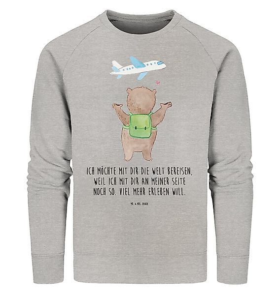 Mr. & Mrs. Panda Longpullover Bär Flugzeug Größe S - Heather Grey - Geschen günstig online kaufen