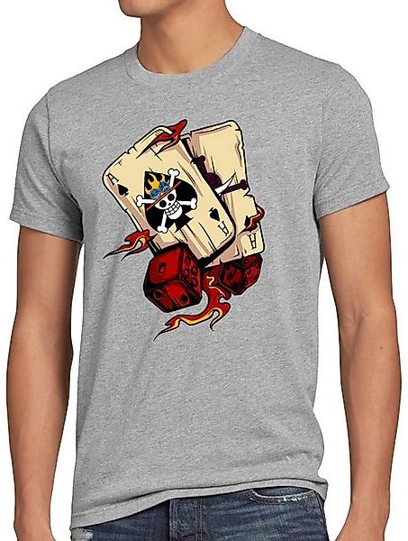 style3 T-Shirt One Ace poker one piece japan anime luffy manga monkey ruffy günstig online kaufen