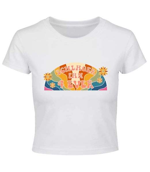 Schlager Fan 4 Ever · Crop T-Shirt günstig online kaufen