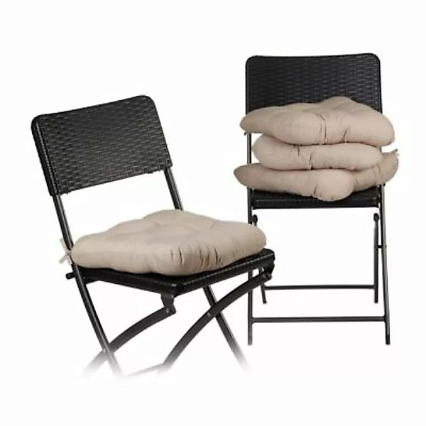 relaxdays Stuhlkissen 4er Set grau günstig online kaufen