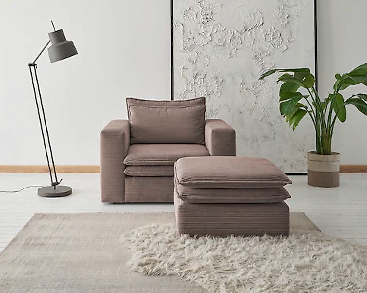 PLACES OF STYLE Sitzgruppe »PIAGGE« 2 Stk. tlg. Hochwertiger Cord, Sessel u günstig online kaufen