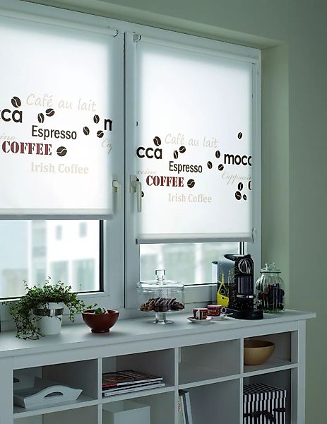 GARDINIA Seitenzugrollo »EASYFIX Rollo Dekor Coffee«, Lichtschutz, ohne Boh günstig online kaufen