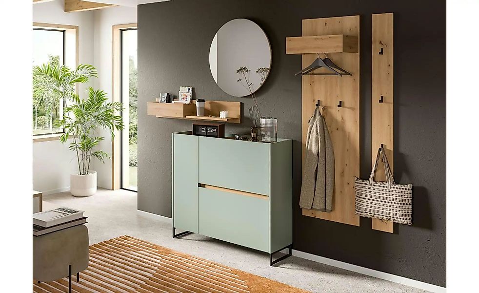 Garderobenkombination   ¦ grün ¦ Maße (cm): B: 197 H: 236 Garderoben & Klei günstig online kaufen
