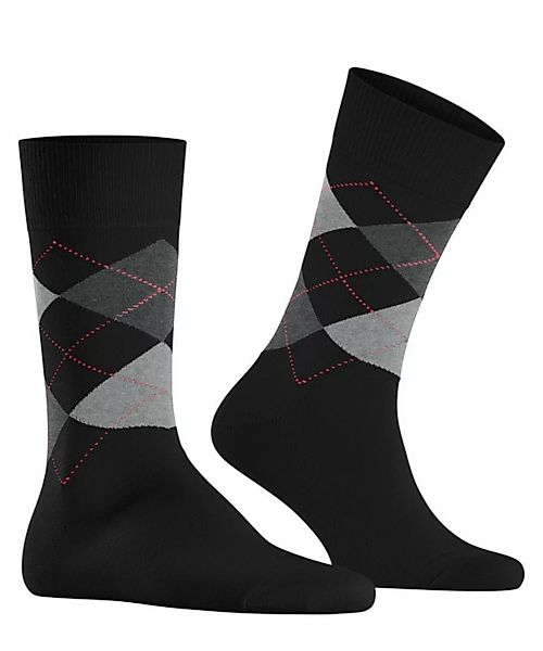 Burlington Socken Schwarz mit Argyle-Muster günstig online kaufen