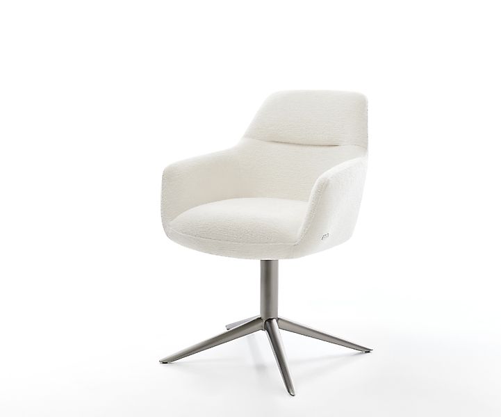 Drehstuhl Pejo-Flex Bouclé Soft Beige Fußkreuz Graphit 360° drehbar Wippfun günstig online kaufen
