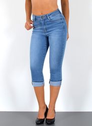 ESRA Caprijeans Sommer Hose Damen Capri günstig online kaufen