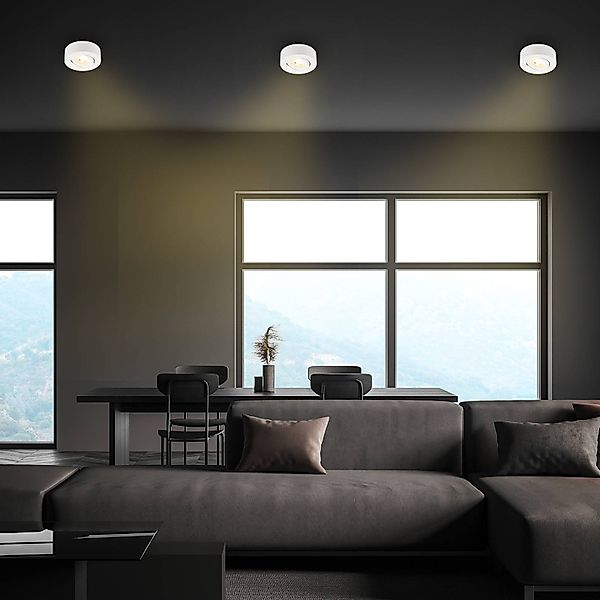 LED-Einbauleuchte Desi, weiß, Ø9cm, ein/aus, 3.000 K günstig online kaufen